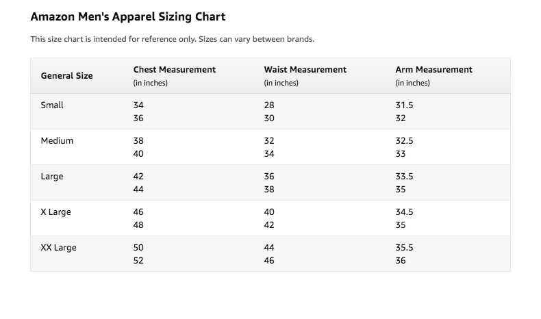 Amazon Fba Size Chart